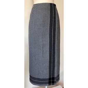 Liz Claiborne • 10 • Vintage Houndstooth Wrap Maxi Skirt Liz Sport